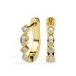 0.19Ct Square & Leaf Shape Lab-Grown Diamond Gold Hoop Earrings