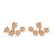 0.33Ct Star Shape Cluster Lab-Grown Diamond Gold Hoop Earrings