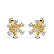 0.49Ct Snowflake Style Prong Lab-Grown Diamond Gold Stud Earrings