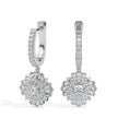 1.78Ct Round Prong Set Lab-Grown Diamond Gold Hoop Drop Earrings