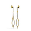 0.37Ct Pave Set Lab-Grown Diamond Gold Dangle Drop Earrings