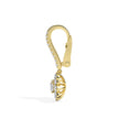 1.25Ct Floral Style Cluster Lab-Grown Diamond Gold Hoop Drop Earrings