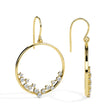 0.62Ct Circle Style Prong Lab-Grown Diamond Gold Drop Earrings