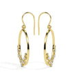 0.62Ct Circle Style Prong Lab-Grown Diamond Gold Drop Earrings