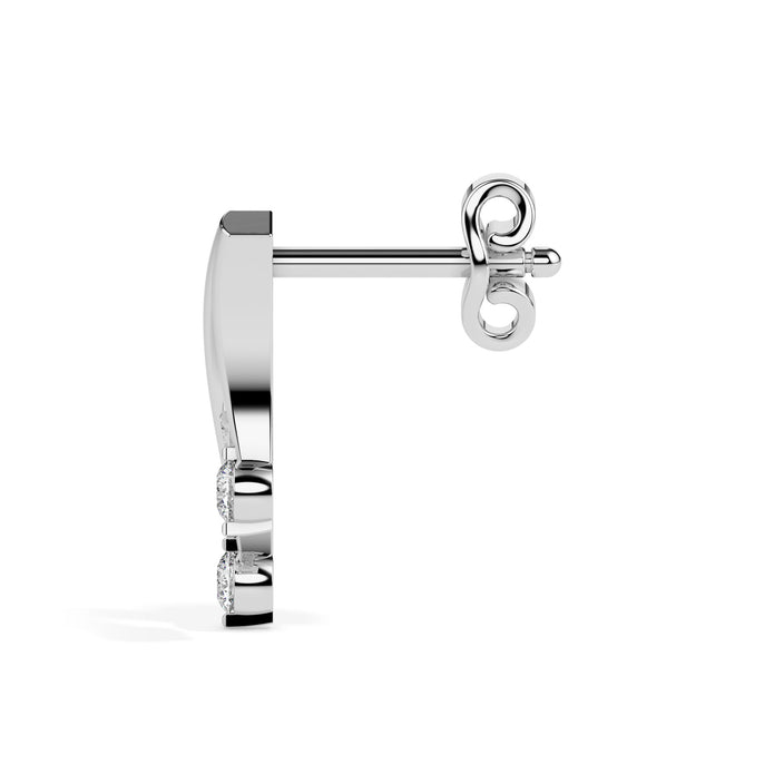0.12Ct Round Prong Set Lab-Grown Diamond Gold Stud Earrings