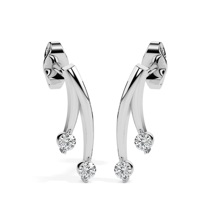 0.12Ct Round Prong Set Lab-Grown Diamond Gold Stud Earrings