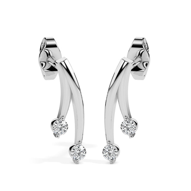0.12Ct Round Prong Set Lab-Grown Diamond Gold Stud Earrings