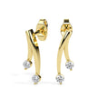 0.12Ct Round Prong Set Lab-Grown Diamond Gold Stud Earrings