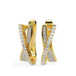 0.48Ct Twisted Prong Set Lab-Grown Diamond Gold Hoop Earrings