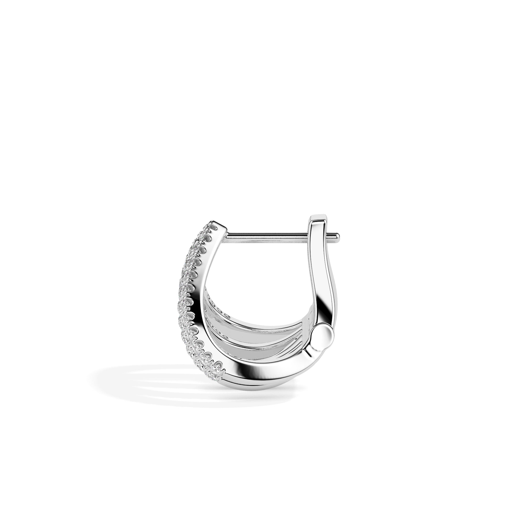 0.37Ct Multi Linear Lab-Grown Diamond Gold Hoop Earrings
