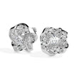 0.64Ct Interwoven Knot Design Lab-Grown Diamond Gold Stud Earrings