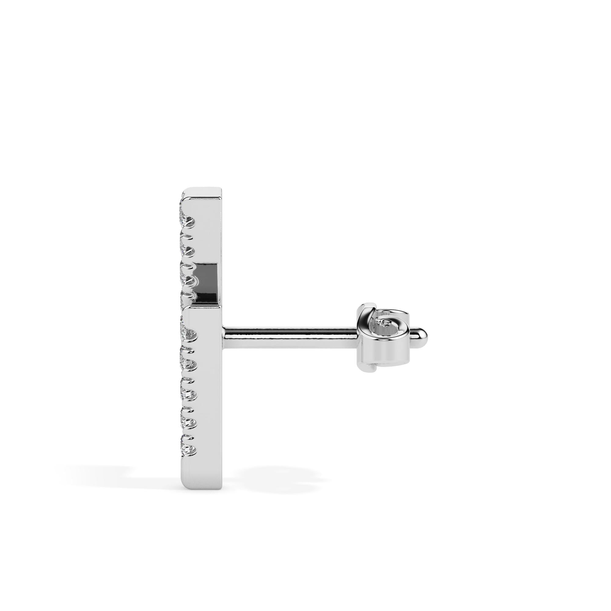 0.19Ct Lightning Bolt Design Lab-Grown Diamond Gold Stud Earrings