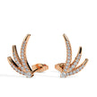 0.20Ct Fan Shaped Design Lab-Grown Diamond Gold Ear Climber Earrings