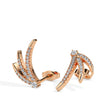 0.20Ct Fan Shaped Design Lab-Grown Diamond Gold Ear Climber Earrings