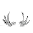 0.20Ct Fan Shaped Design Lab-Grown Diamond Gold Ear Climber Earrings