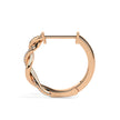0.10Ct Twisted Lab-Grown Diamond Gold Hoop Earrings