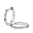 0.10Ct Twisted Lab-Grown Diamond Gold Hoop Earrings