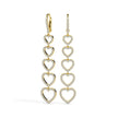 1.20Ct Heart Shaped Lab-Grown Diamond Gold Drop Earrings