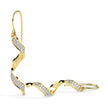 0.59Ct Twirling Love's Dance Lab-Grown Diamond Gold Drop Earrings