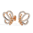 0.39Ct Butterfly Lab-Grown Diamond Gold Stud Earrings