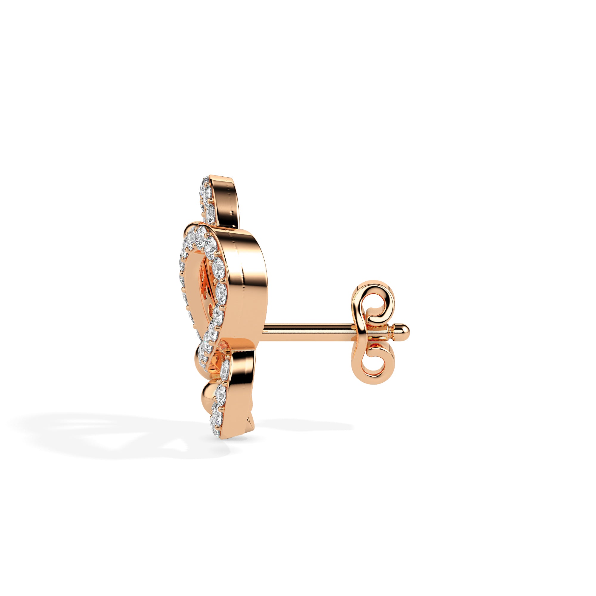0.39Ct Butterfly Lab-Grown Diamond Gold Stud Earrings