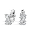 0.83Ct Baguette & Round Cluster Lab-Grown Diamond Gold Stud Earrings