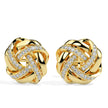 0.24Ct Love Knot Lab-Grown Diamond Gold Stud Earrings