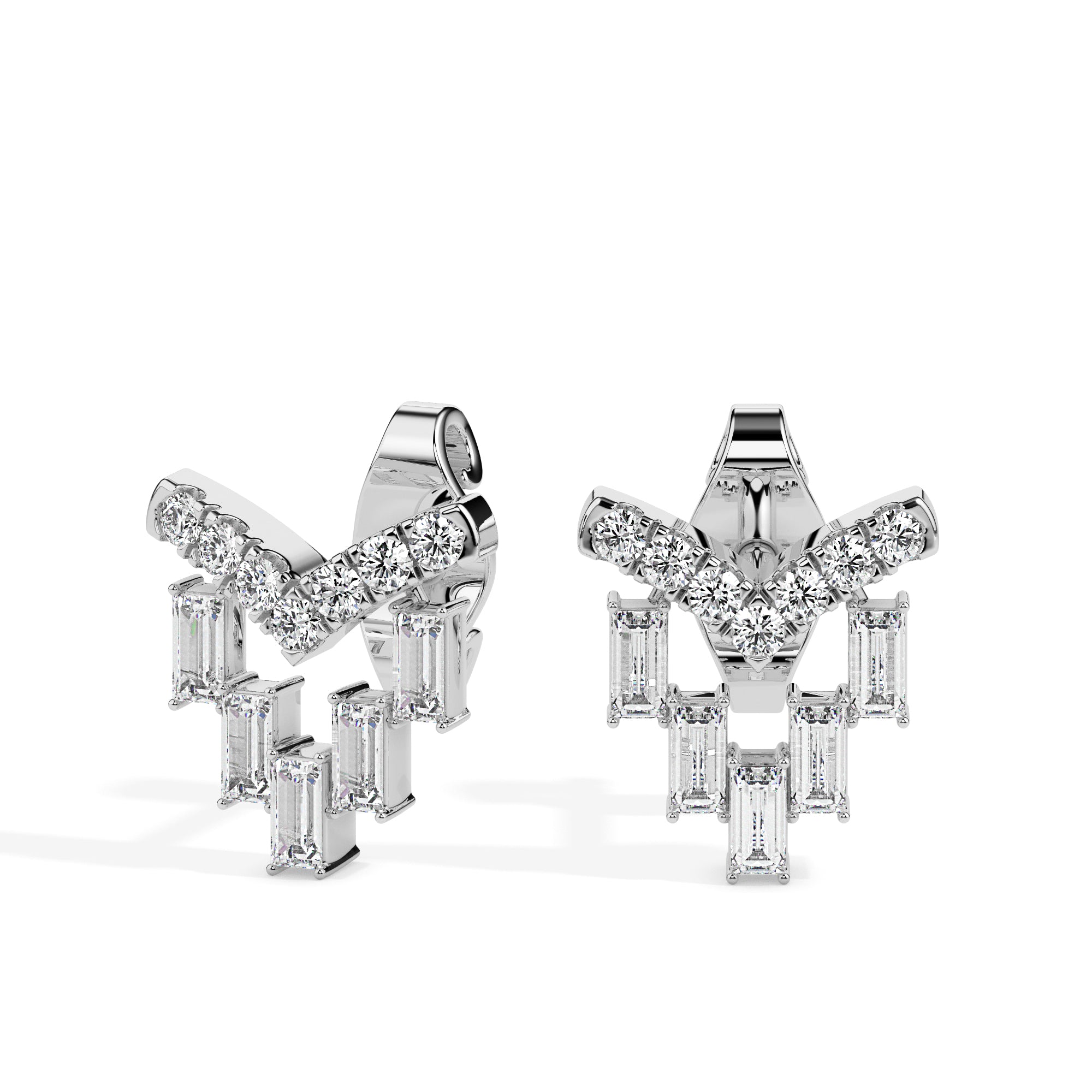 0.49Ct Chandelier Style Lab-Grown Diamond Gold Stud Earrings