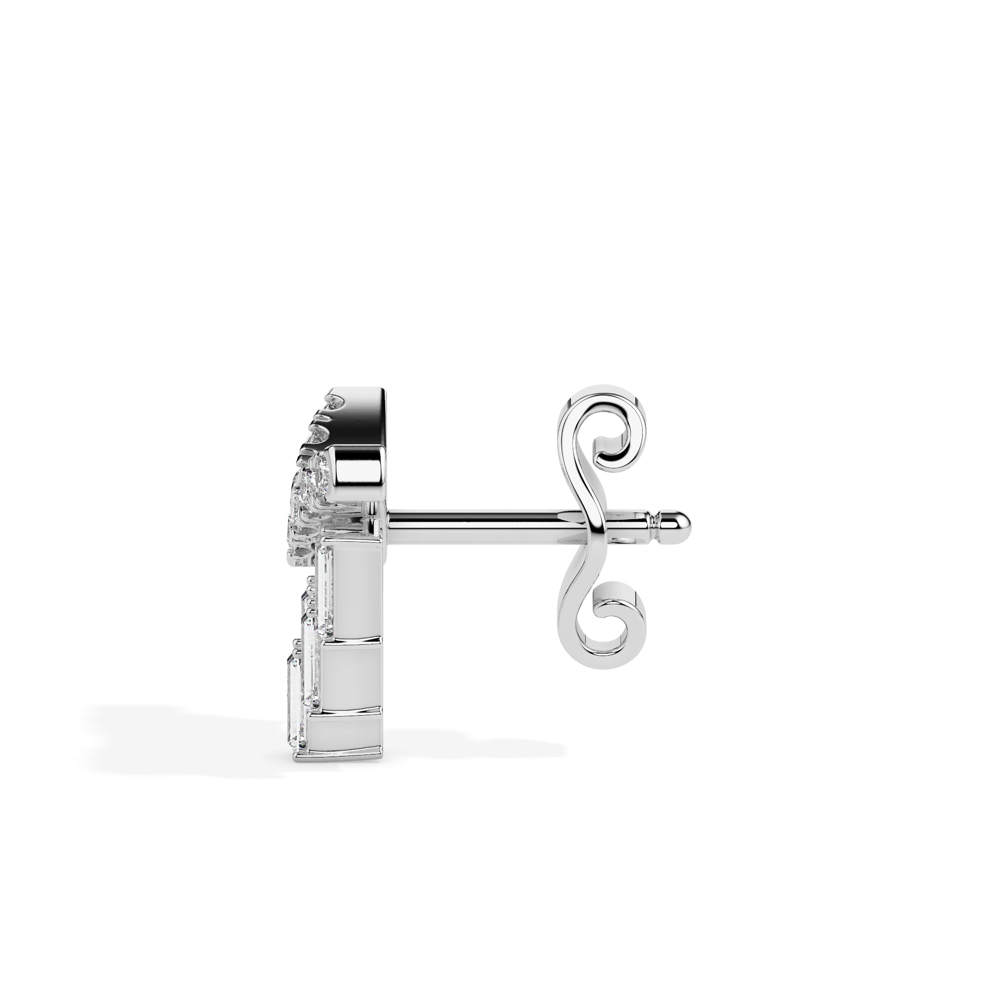 0.49Ct Chandelier Style Lab-Grown Diamond Gold Stud Earrings