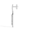 0.74Ct Hexagon Frame Lab-Grown Diamond Gold Drop Earrings