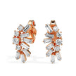 0.60Ct Sunburst Design Lab-Grown Diamond Gold Stud Earrings