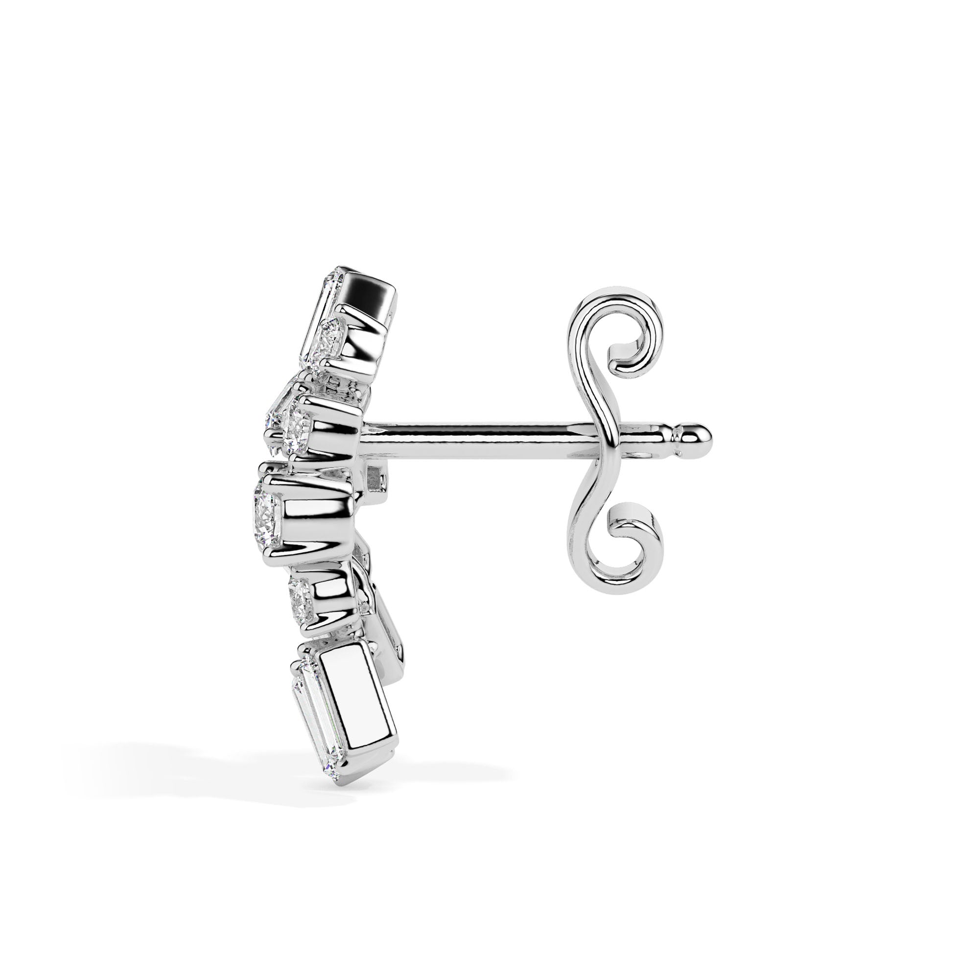 0.60Ct Sunburst Design Lab-Grown Diamond Gold Stud Earrings