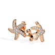 0.44Ct Starfish Shaped Lab-Grown Diamond Gold Stud Earrings