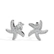 0.44Ct Starfish Shaped Lab-Grown Diamond Gold Stud Earrings