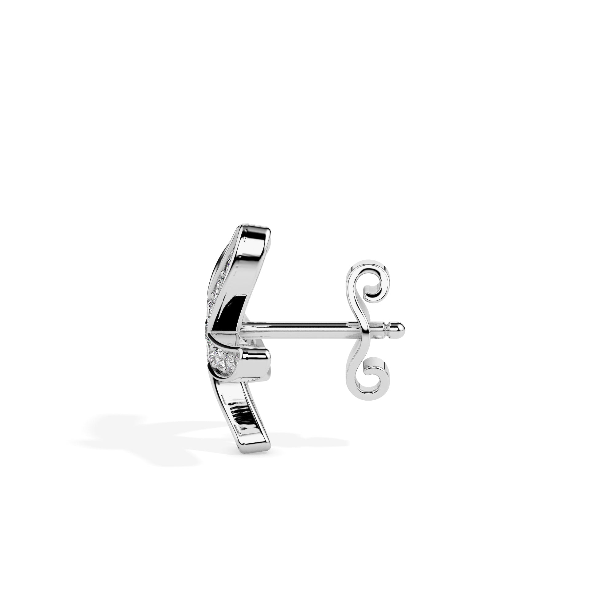 0.44Ct Starfish Shaped Lab-Grown Diamond Gold Stud Earrings