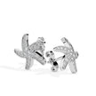 0.44Ct Starfish Shaped Lab-Grown Diamond Gold Stud Earrings