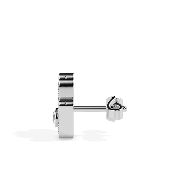 0.31Ct Hand & Evil Eye Lab-Grown Diamond Gold Unpair Stud Earrings