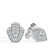 0.31Ct Hand & Evil Eye Lab-Grown Diamond Gold Unpair Stud Earrings
