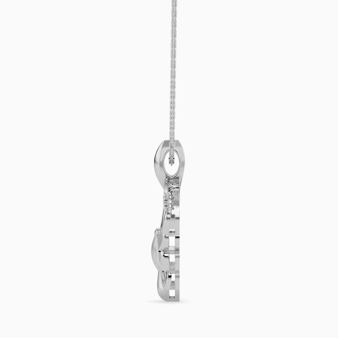0.11Ct Heart Motif Lab-Grown Diamond Gold Pendant Necklace