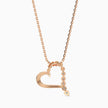 0.13Ct Half Pave Heart Lab-Grown Diamond Gold Pendant Necklace