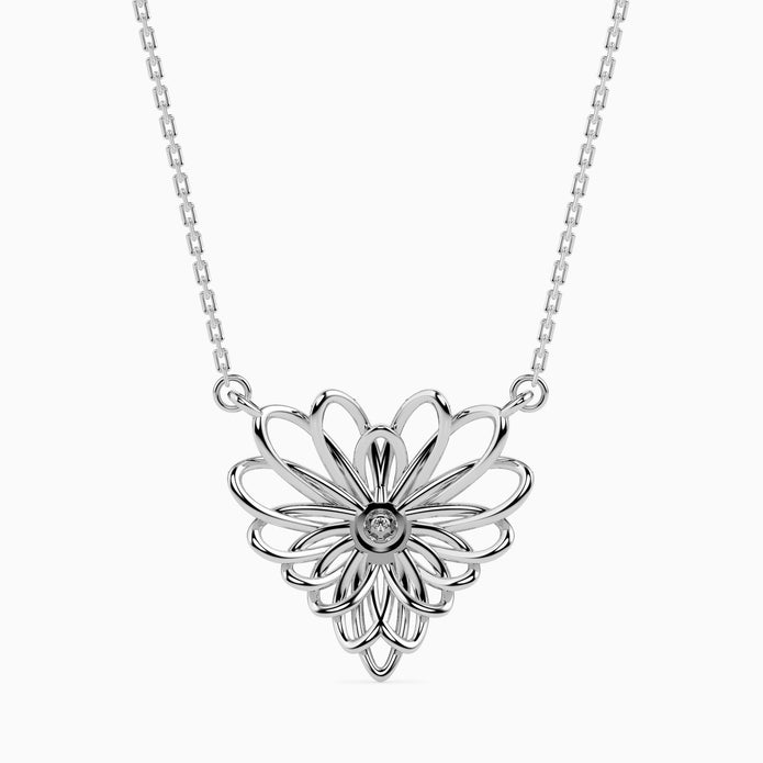 0.06Ct Round Cluster Lab-Grown Diamond Gold Pendant Necklace