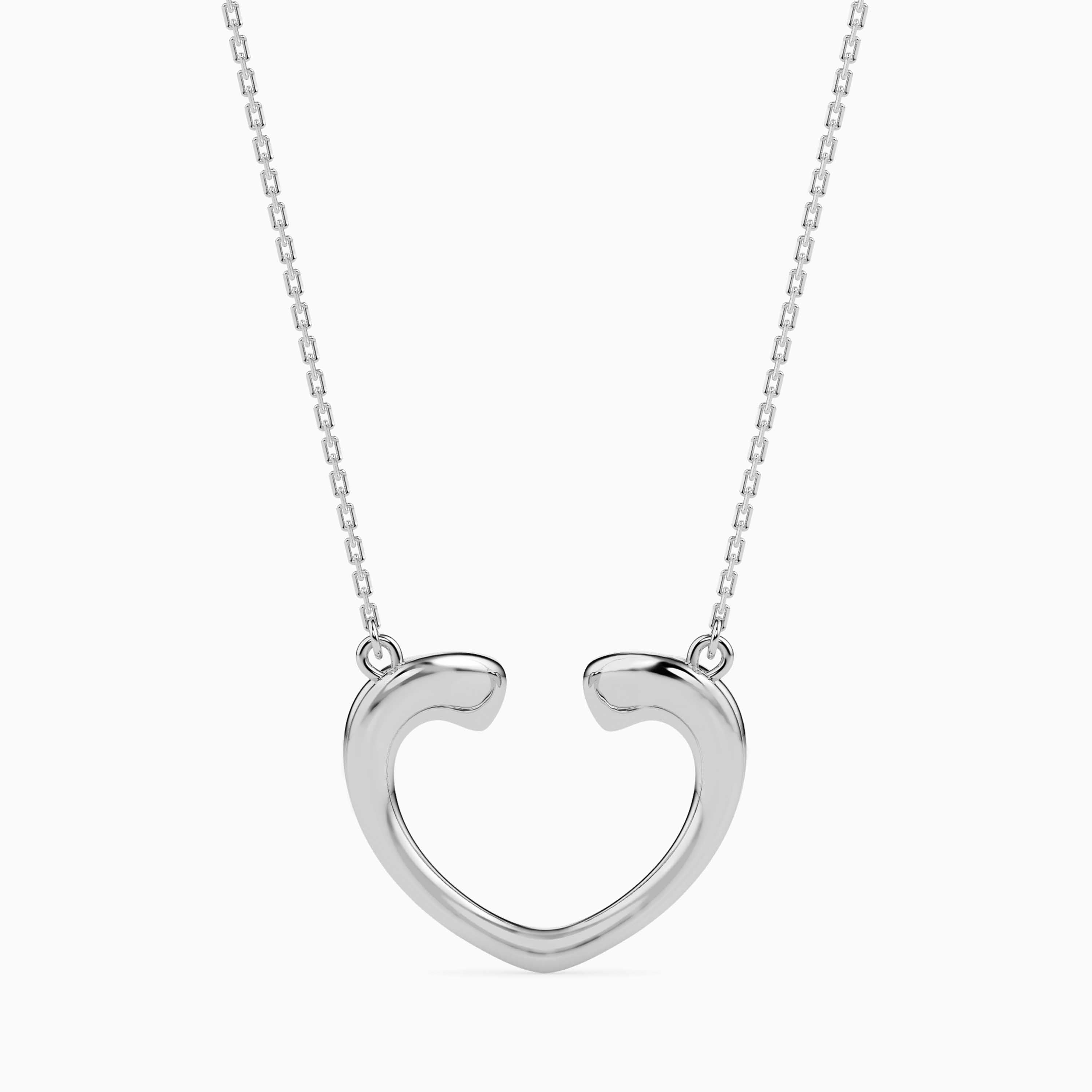 0.11Ct Bezel Set Heart Lab-Grown Diamond Gold Pendant Necklace