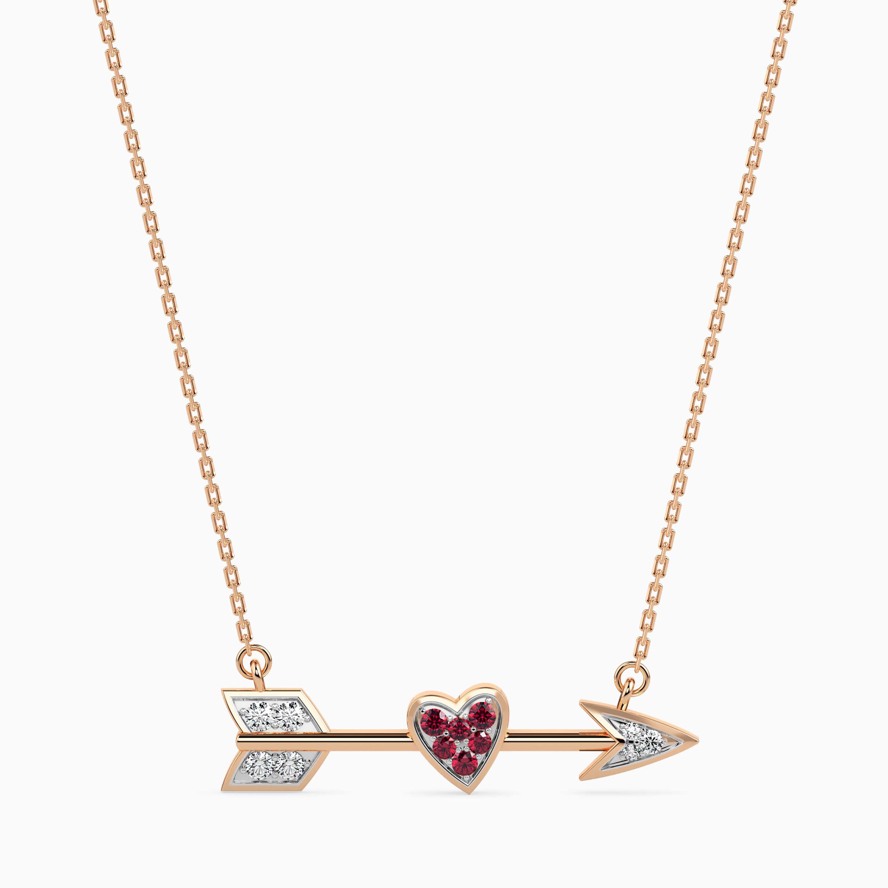 0.14Ct Heart Cluster Lab-Grown Diamond Gold Pendant Necklace