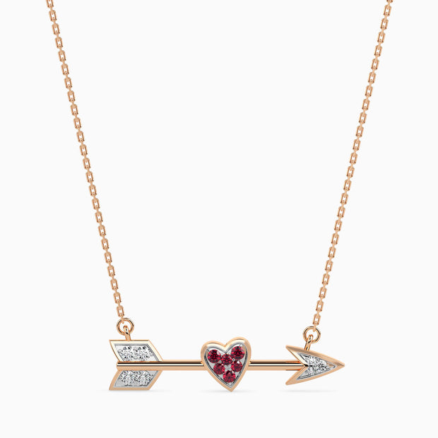 0.14Ct Heart Cluster Lab-Grown Diamond Gold Pendant Necklace