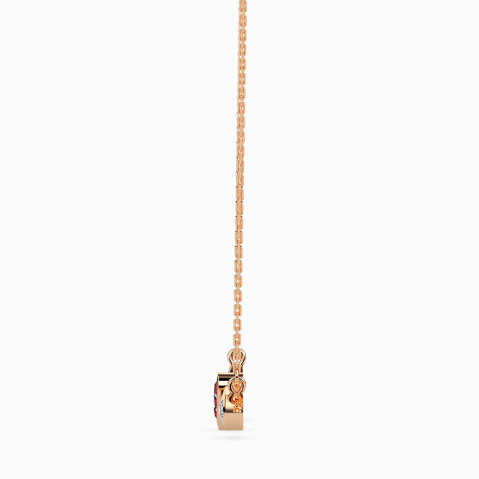 0.14Ct Heart Cluster Lab-Grown Diamond Gold Pendant Necklace