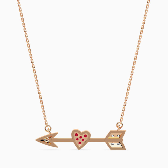 0.14Ct Heart Cluster Lab-Grown Diamond Gold Pendant Necklace