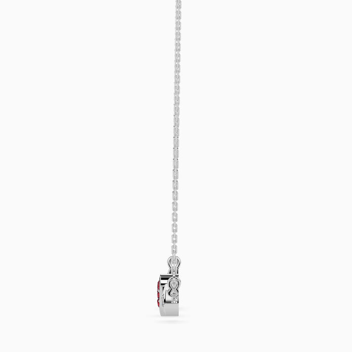0.14Ct Heart Cluster Lab-Grown Diamond Gold Pendant Necklace