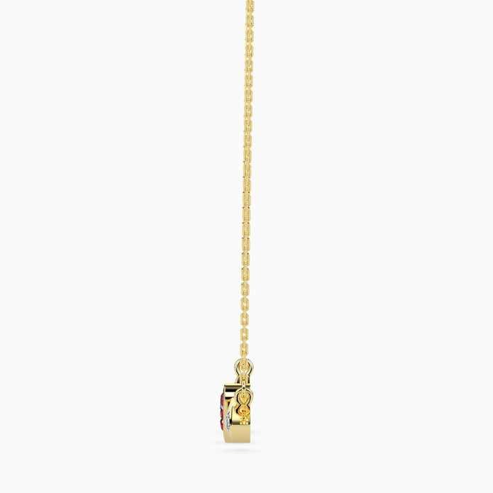 0.14Ct Heart Cluster Lab-Grown Diamond Gold Pendant Necklace