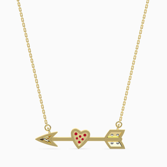 0.14Ct Heart Cluster Lab-Grown Diamond Gold Pendant Necklace