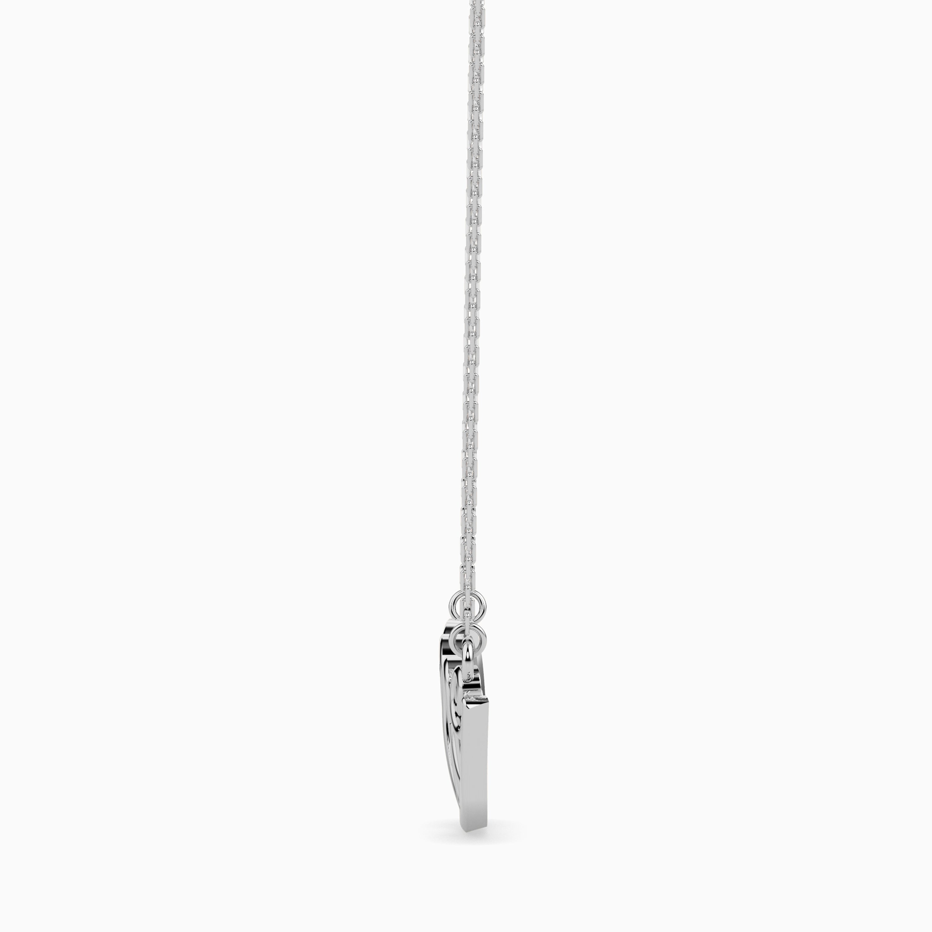 0.11Ct Heart Micro Pave Lab-Grown Diamond Gold Pendant Necklace